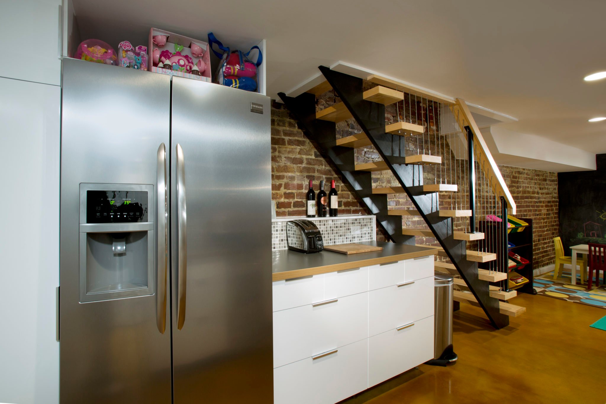 Ontario Basement Kitchen Stairs After