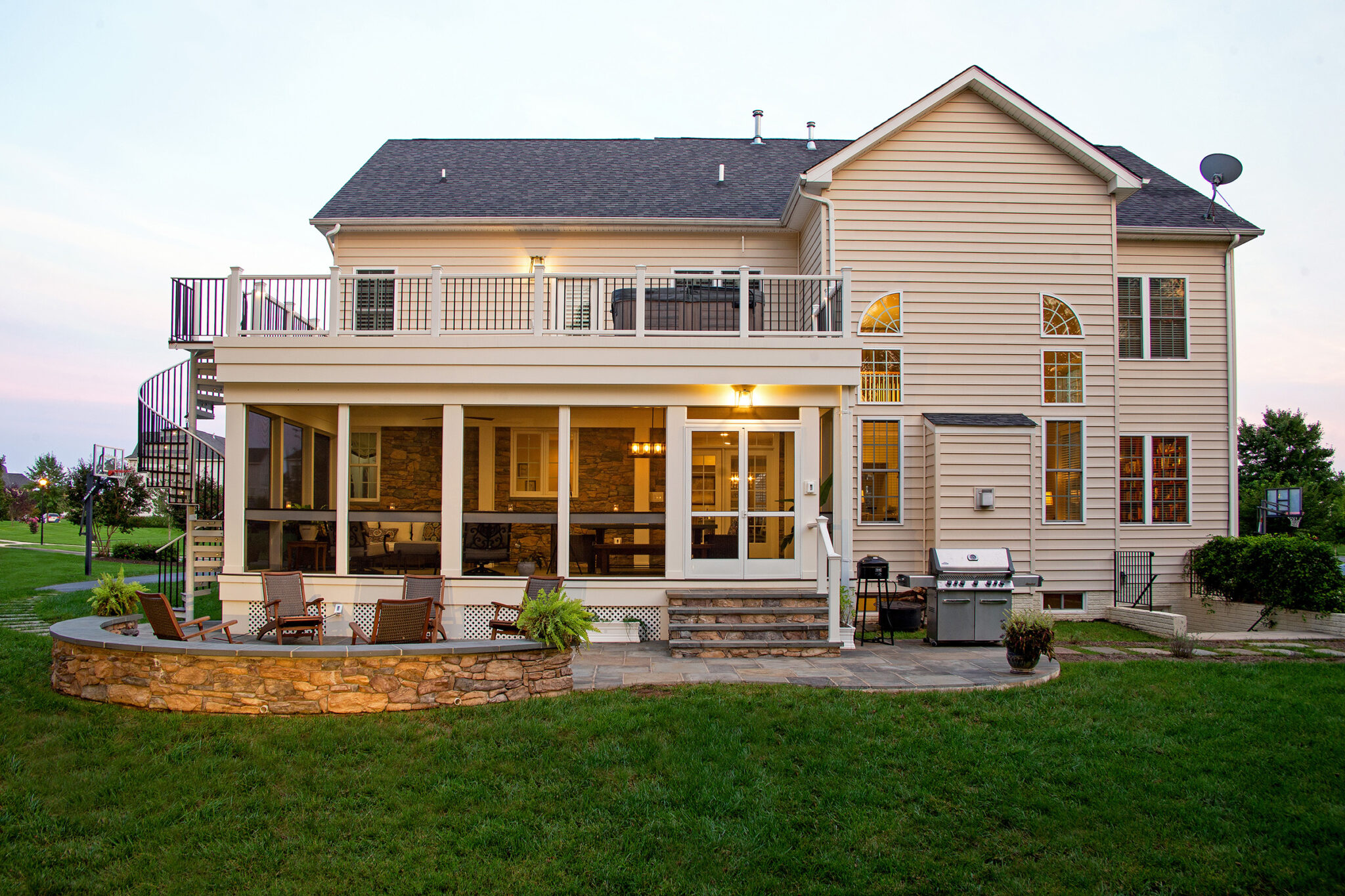 McNamara Porch Deck After Dusk